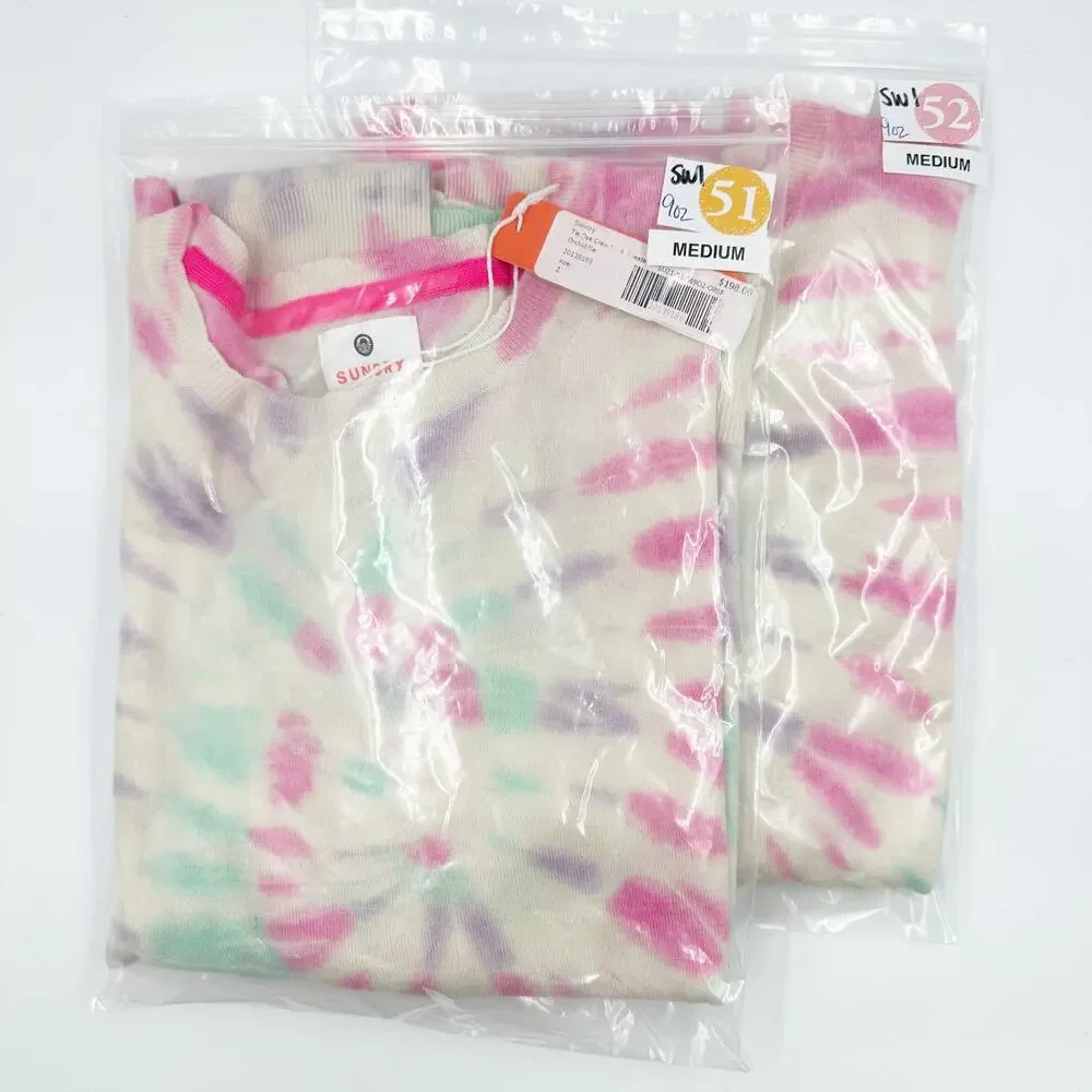 Sundry n.Philanthropy Kojak Tie Dye Crew Neck Sweater Sweatshirt M NEW Panther